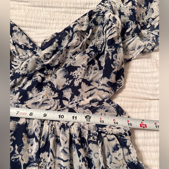 Aqua Tiered Cut-Out Floral Dress - NWT - Size L - Picture 13 of 13